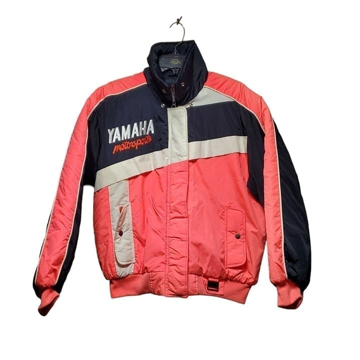 Vintage Yamaha Snowmobile Women's Jacket Pink Black Size Large Tall LT