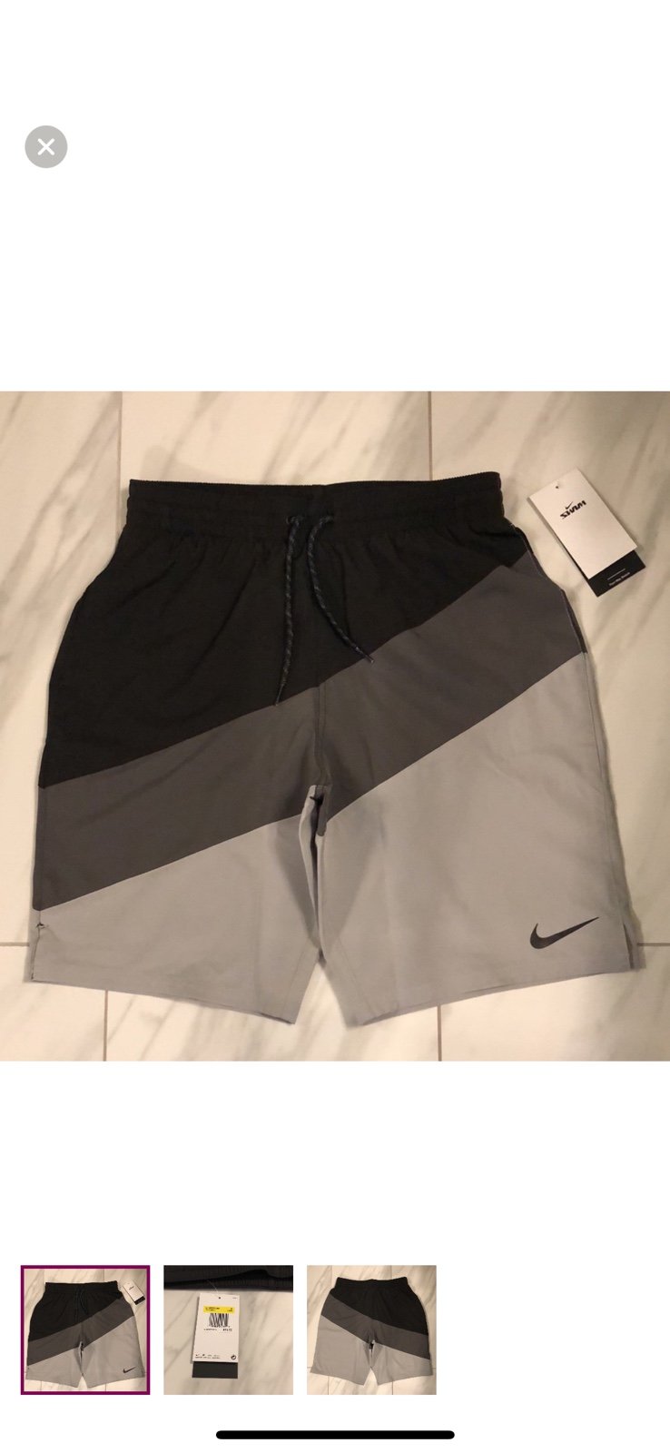 Men's Nike Striped Colorblock Swim Shorts