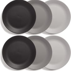 Ultra-Durable Plastic 10 inch Dinner Plates in Grey Stone | s
