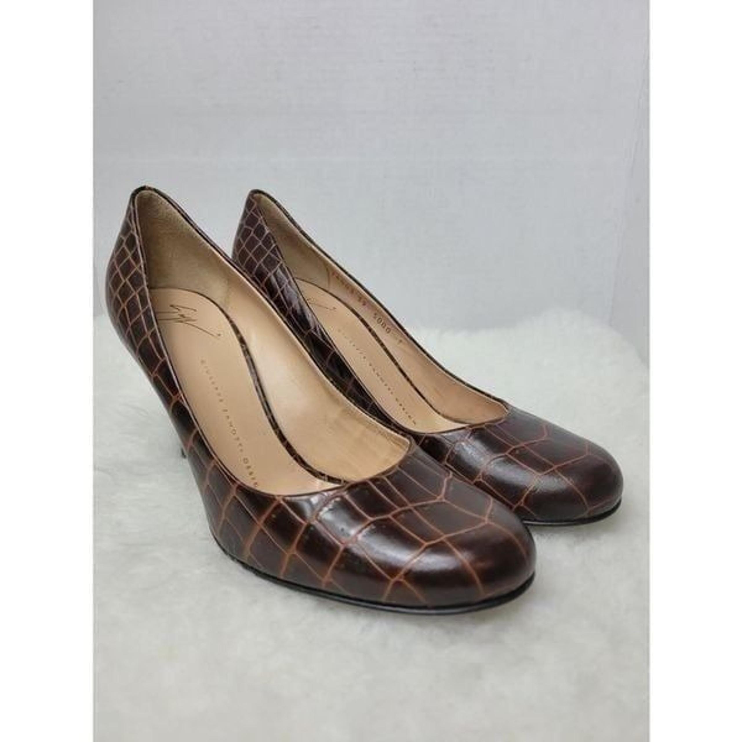 Giuseppe Zanotti Croco Skin Womens Pump Heel Shoes Size 8.5