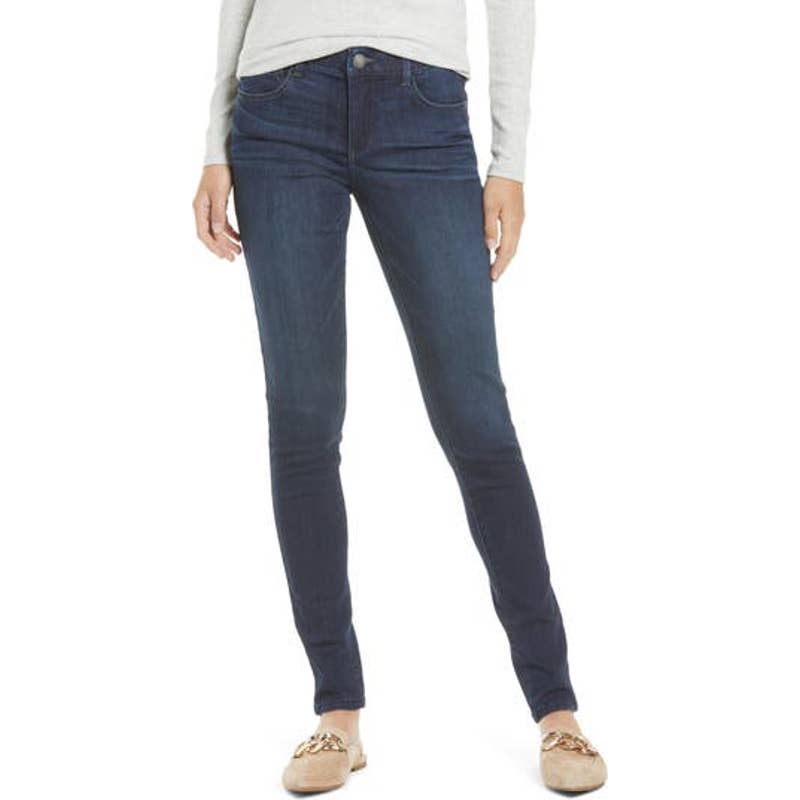 Wit & Wisdom Ab Solution Skinny Ankle Jeans Stretch Dark Navy Size 2 NWT