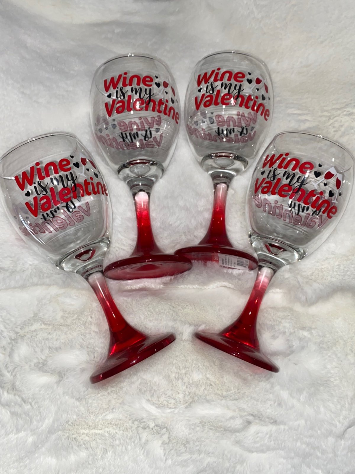 NEW Valentines wine glasses Wine is my Valentine