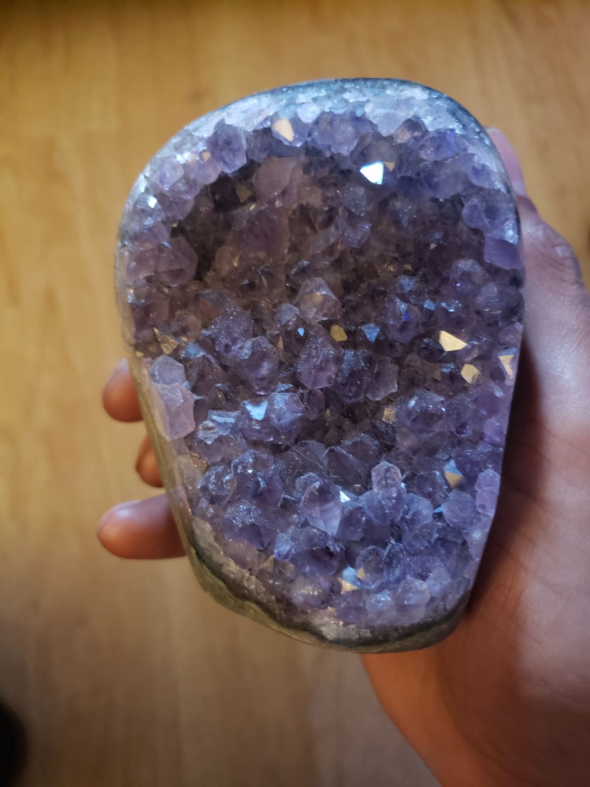 Natural Amethyst Geode Quartz Crystal Cl