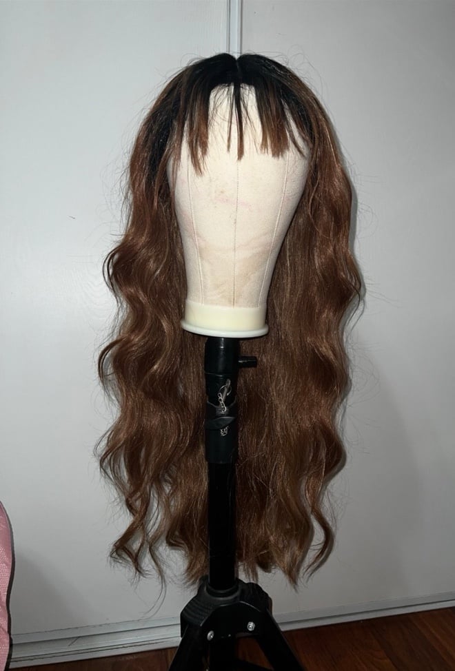 Synthetic lace front wig
