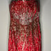 Sherri Hill Red Strapless High Low Sequins Dress