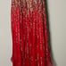 Sherri Hill Red Strapless High Low Sequins Dress