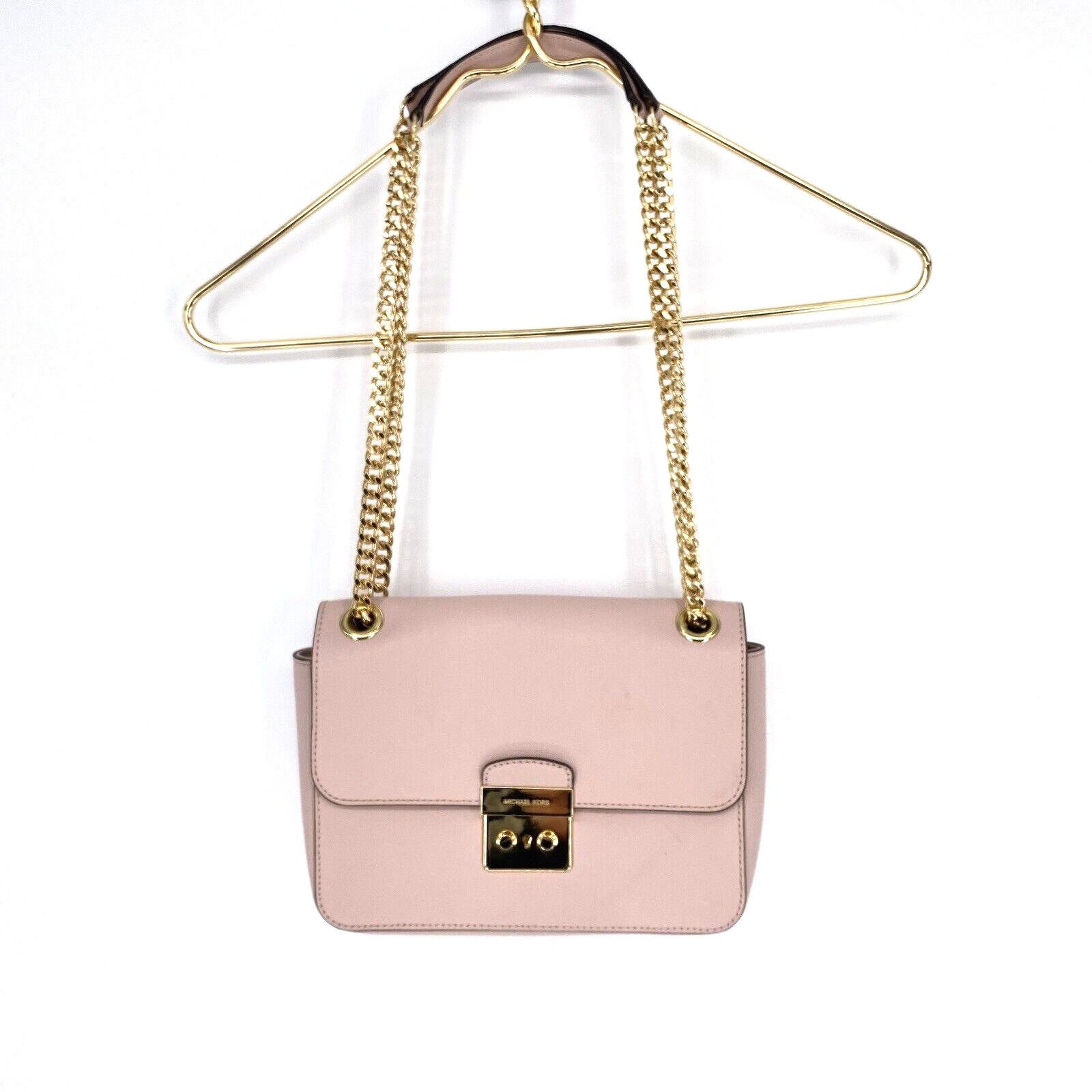 Michael Kors Brandi Leather Shoulder Bag With Gold Hardware