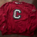 Vtg 90s Chaps Ralph Lauren Red Crewneck Sweatshirt Sz XL Letterman Style Patch