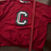 Vtg 90s Chaps Ralph Lauren Red Crewneck Sweatshirt Sz XL Letterman Style Patch