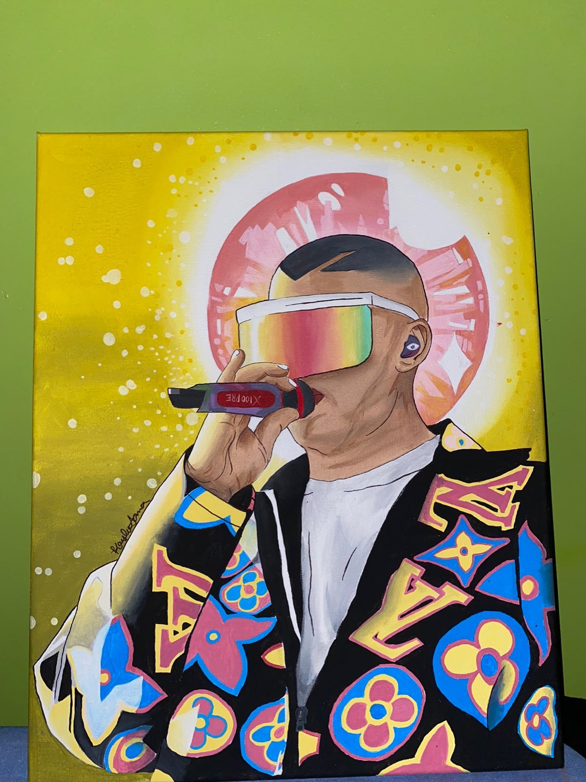 Bad Bunny painting