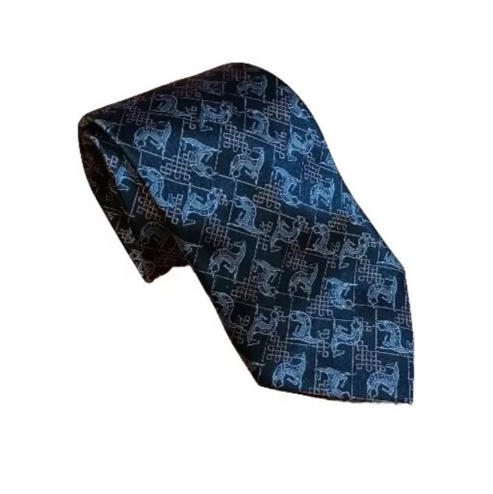 SULKA Men's 100% Silk Necktie France Luxury Designer Animal Equestrian 60 x4