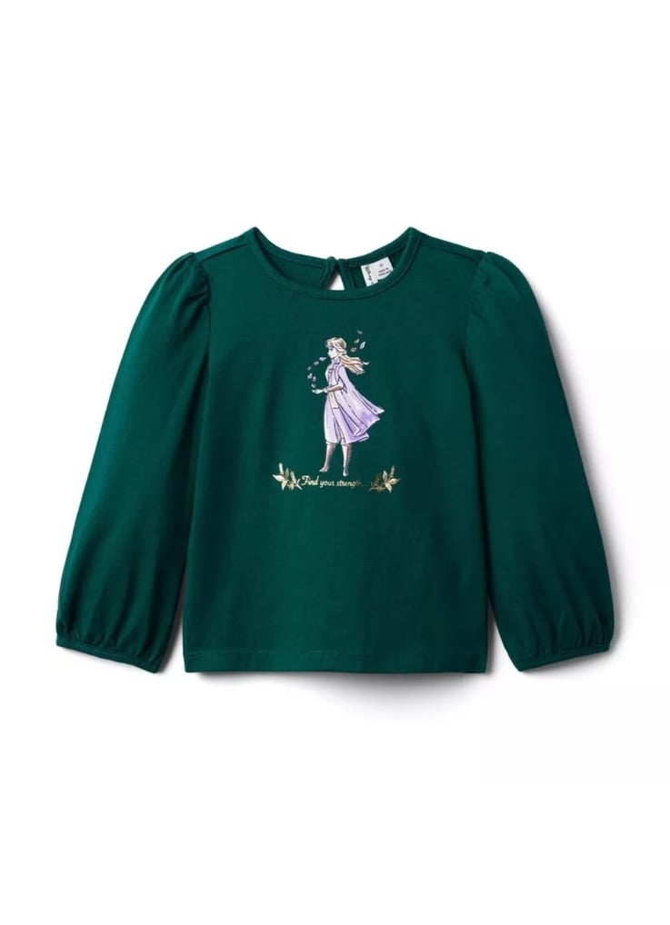 Janie and Jack Frozen Disney Princess Anna Shirt Sz. 10 Green