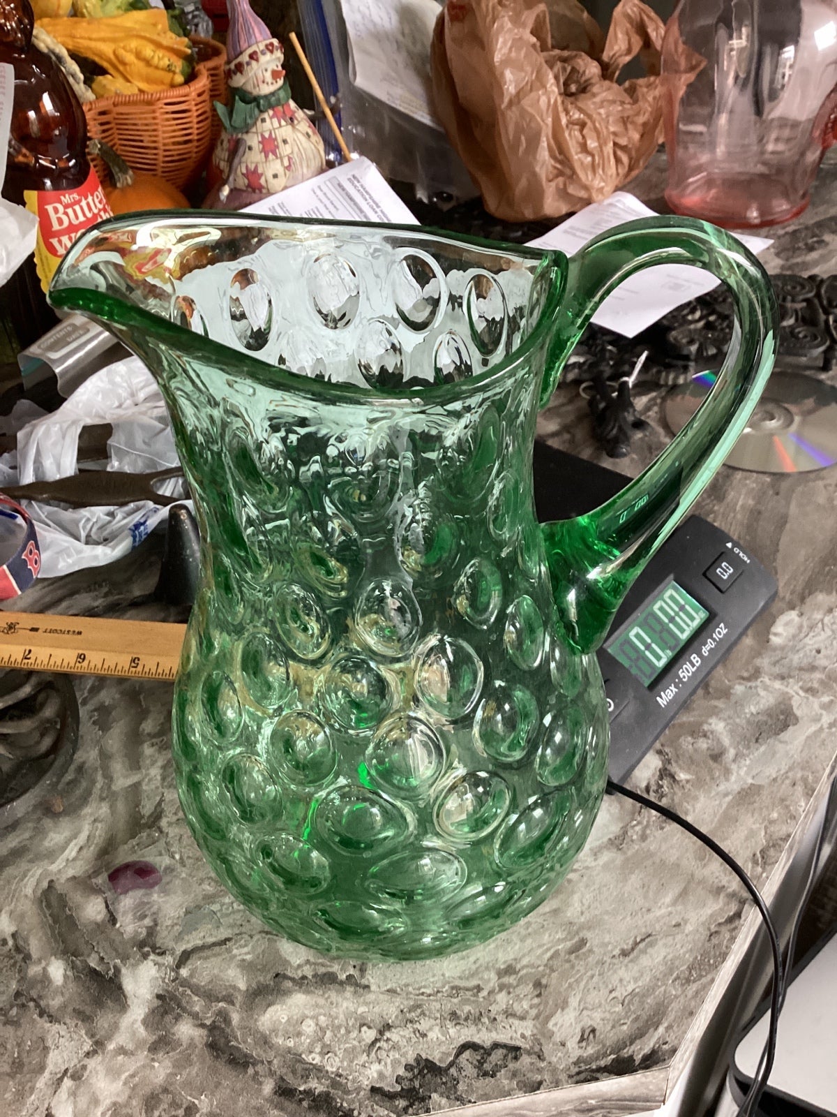 Green Uranium Depression glass Optic