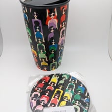 Starbucks Asia rainbow girl ceramic mug + coaster set BNWT