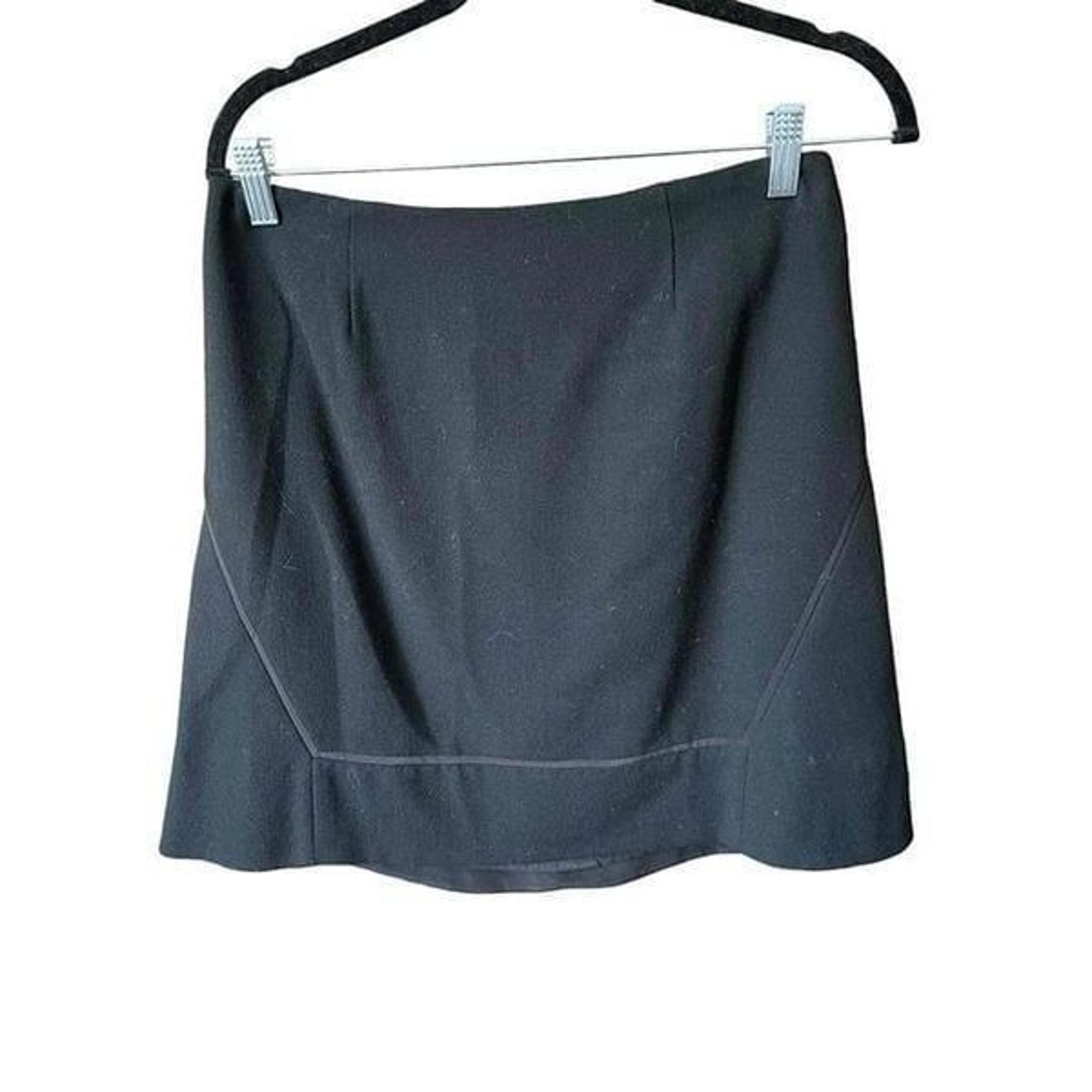 Tory Burch Womens Black Solid Wool Mini Skirt Size 6