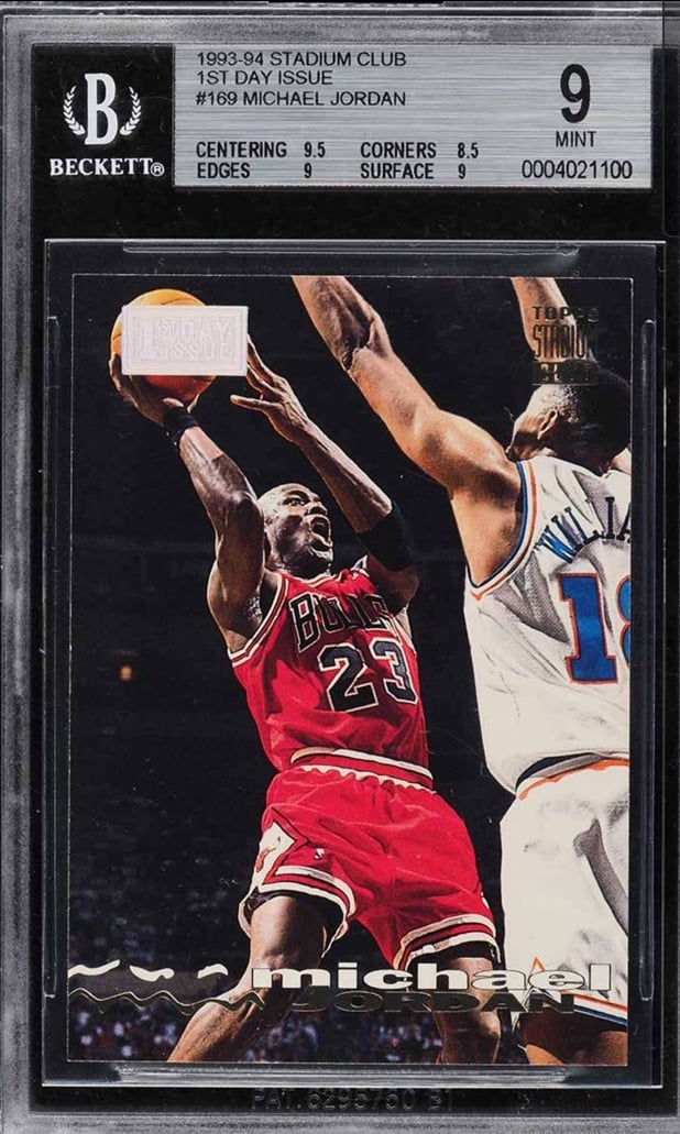 92-93 Topps Stadium Club 1st Day Issue BGS 9 first year of 1st day issue!