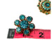 2 Vtg Coro Brooch Pins Deep Blue And Light Blue Stones Filigree Floral Gold Tone