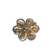 2 Vtg Coro Brooch Pins Deep Blue And Light Blue Stones Filigree Floral Gold Tone