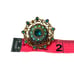 2 Vtg Coro Brooch Pins Deep Blue And Light Blue Stones Filigree Floral Gold Tone