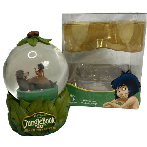 Disney Store The Jungle Book 40th Anniversary Snow Globe Mowgli Baloo Figurine