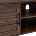 Mid Century Wooden TV Stand Entertainment Console with Open Shelving 2 Cabinets