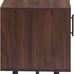 Mid Century Wooden TV Stand Entertainment Console with Open Shelving 2 Cabinets