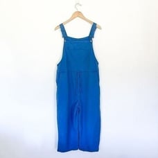 AKS Amy K Su Women’s Blue Tencel Drawcord Waist Sleeveless Jumpsuit