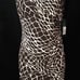 LAUREN RALPH LAUREN Empire Ruched Sheath, Sleeveless, Coffee/Cream “NET”print,10