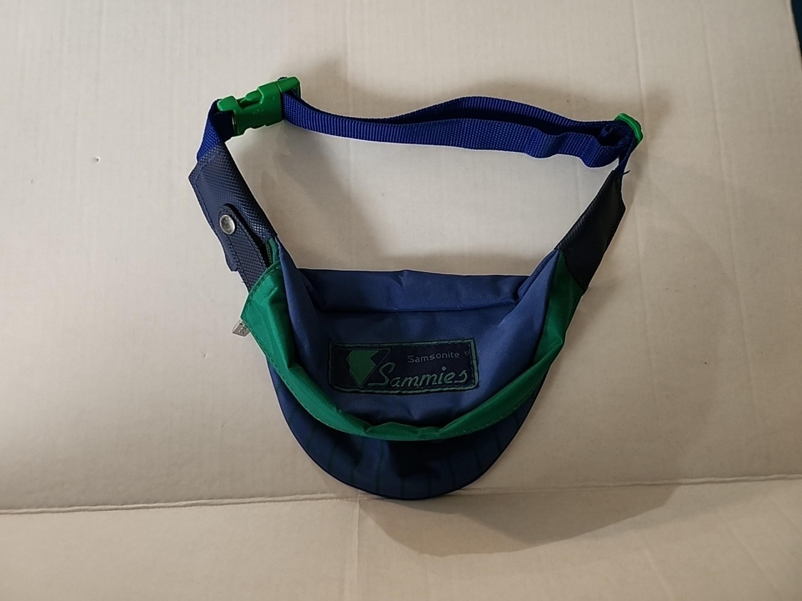 Vintage 1991 Blue Green Samsonite Fanny Pack Pouch Sammies Hip Bag