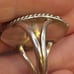 VTG NAVAJO STERLING SILVER ABALONE SHELL RING #A95