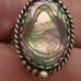 VTG NAVAJO STERLING SILVER ABALONE SHELL RING #A95