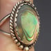 VTG NAVAJO STERLING SILVER ABALONE SHELL RING #A95