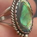 VTG NAVAJO STERLING SILVER ABALONE SHELL RING #A95