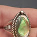 VTG NAVAJO STERLING SILVER ABALONE SHELL RING #A95