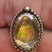 VTG NAVAJO STERLING SILVER ABALONE SHELL RING #A95