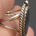 VTG NAVAJO STERLING SILVER ABALONE SHELL RING #A95