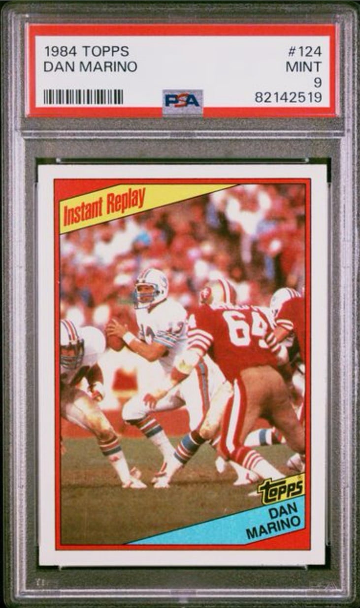 Dan Marino rookie card PSA 9 1984 Topps #124