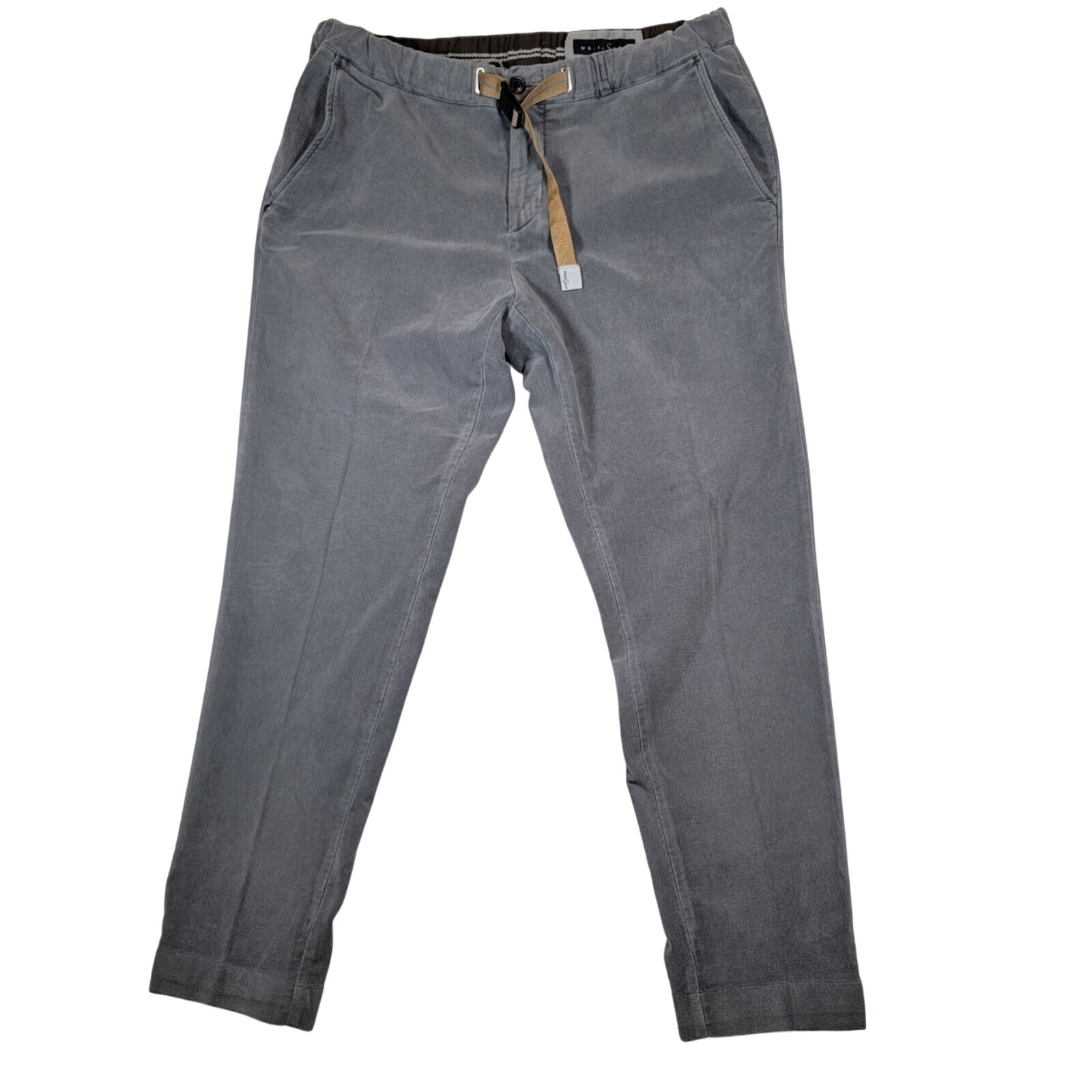 White Sand Slim Fit Casual Pant Men's Sz 52 IT 36 US Gray Cotton Blend