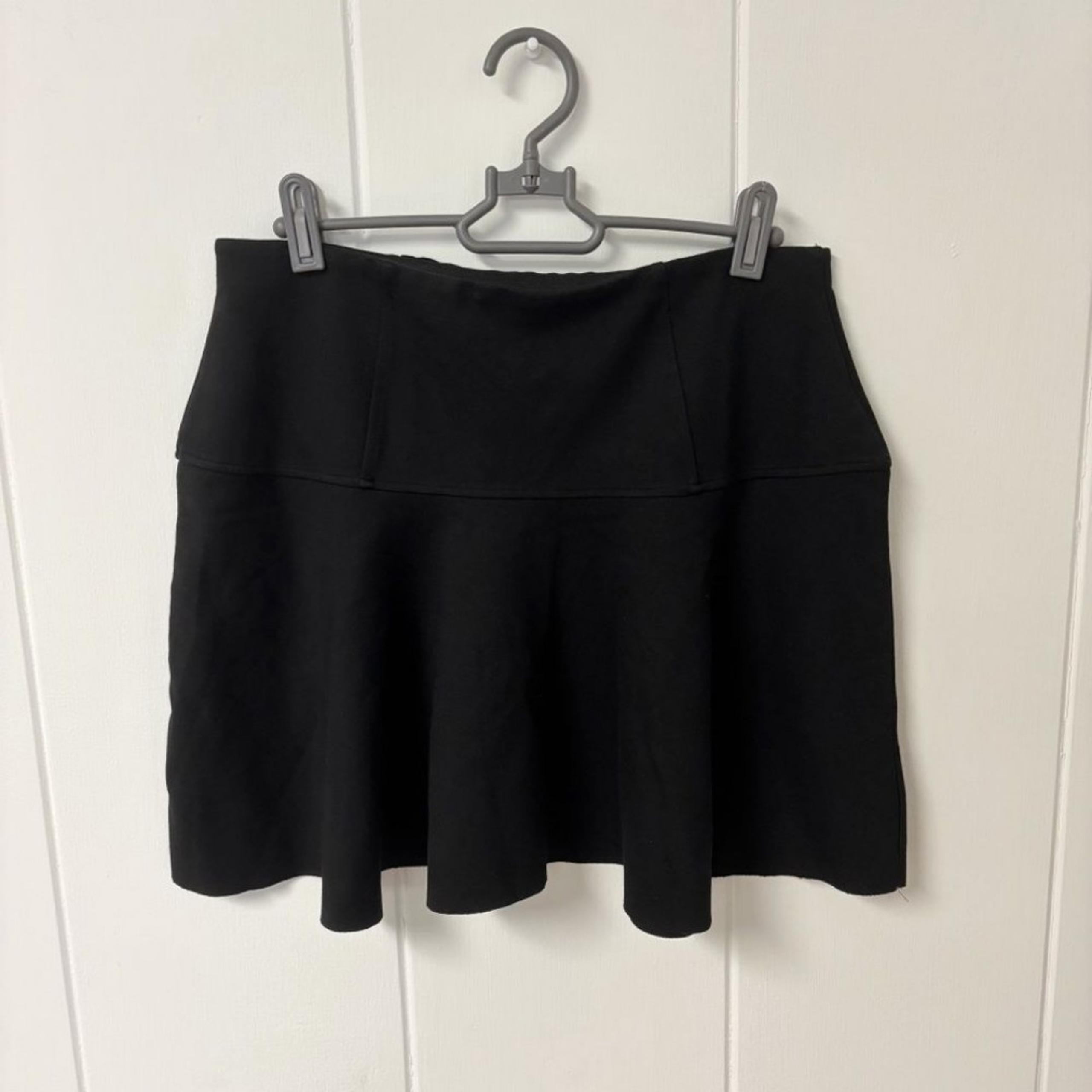Free People Highlands A-Line Mini Skirt in Black Large