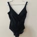 Miraclesuit 63488 black white polka dot one piece swimsuit 16 plus