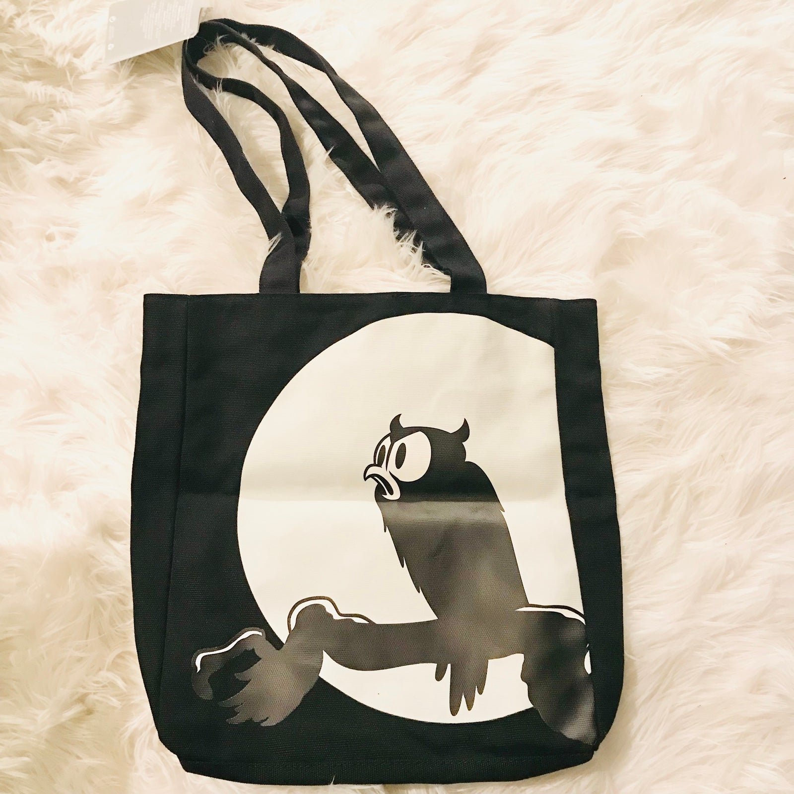 Disney Silly Symphony Skeleton Dance Black Canvas Tote Bag (D23 Expo Exclusive)