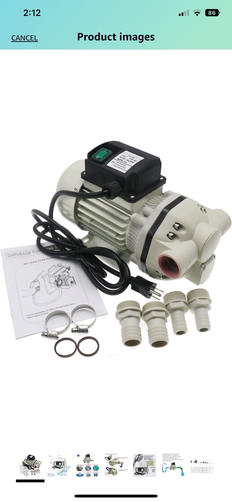 Diaphragm Irrigation Self priming Electric water pump