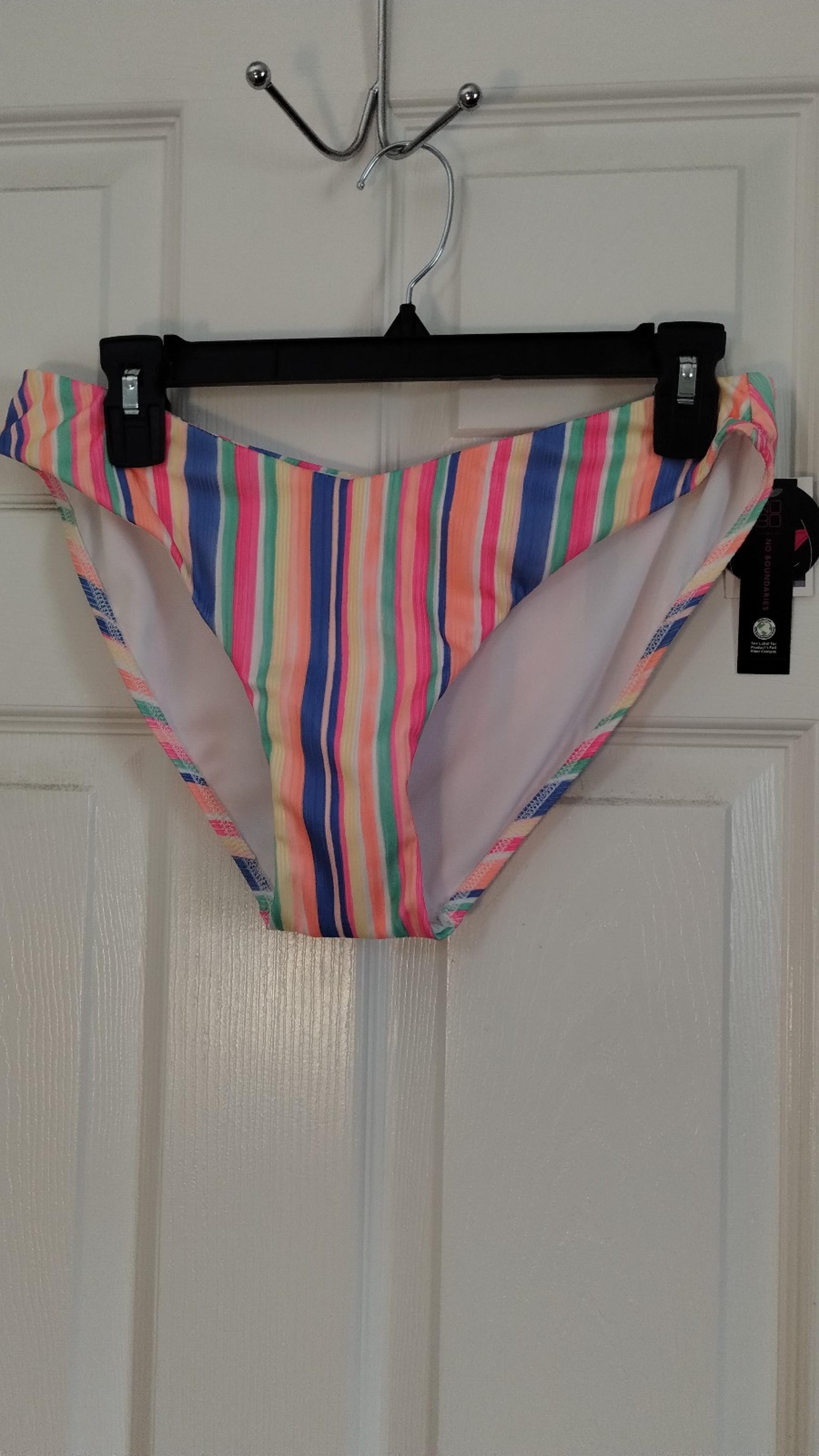 NWT No Boundaries Cheeky Multicolor Striped Bikini Bottom