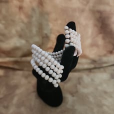 Vintage milk glass bracelet