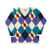 Vintage 1990s Colorful Pattern V-Neck Sweater