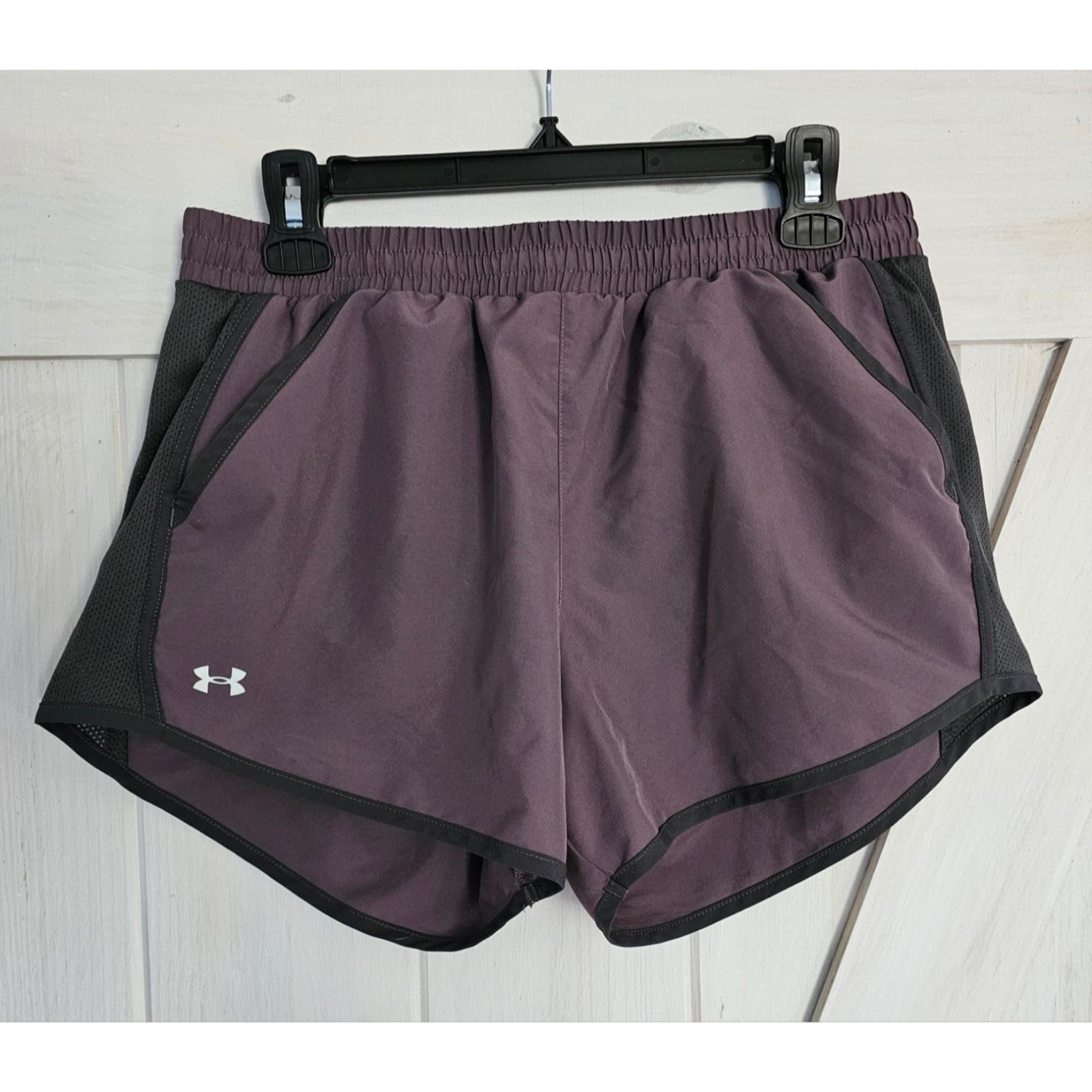 Under Armour Women's UA HeatGear Athletic Running Grey Shorts Medium