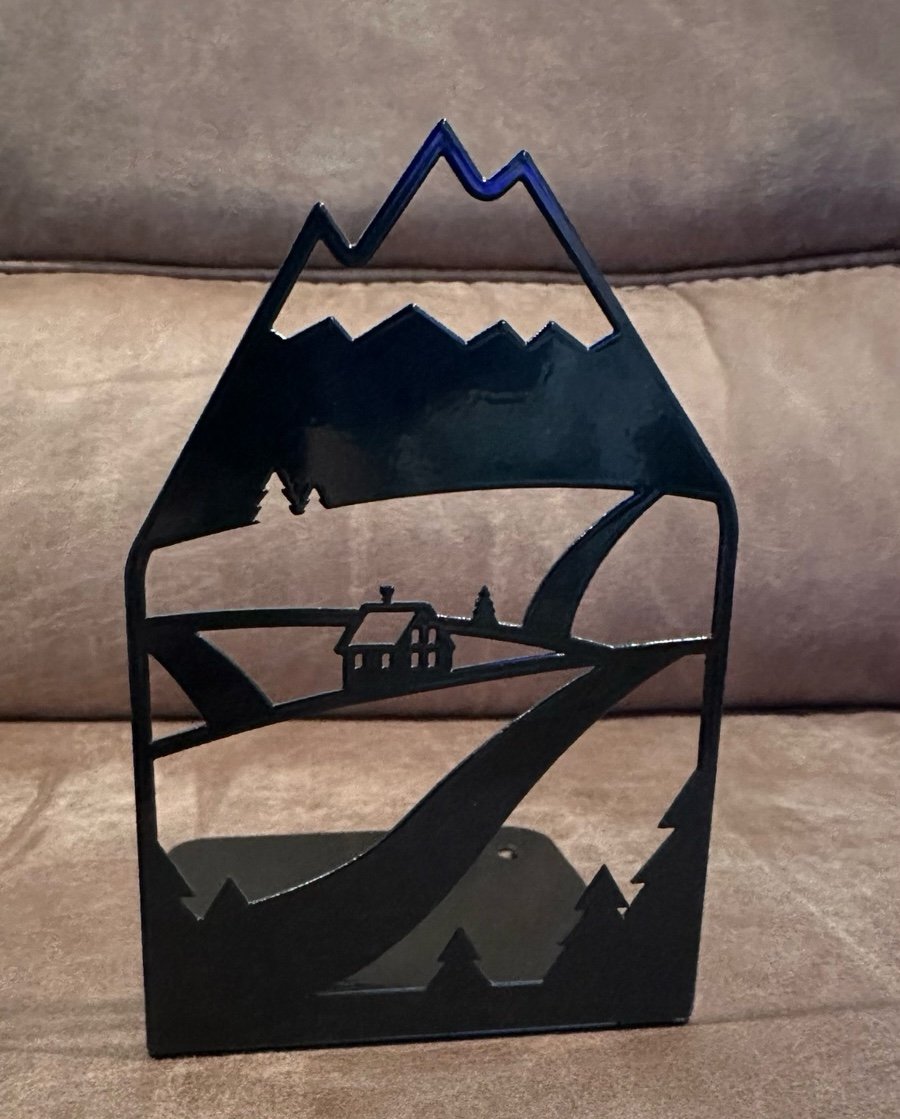 Swiss Alps Metal Bookend