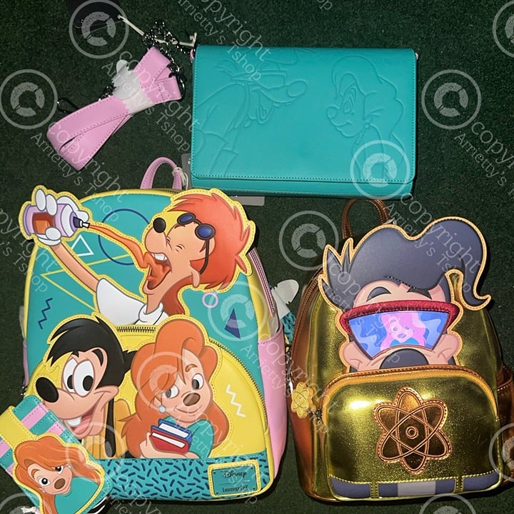 Disney Loungefly A Goofy Movie 30th Anniversary Max as powerline Full set