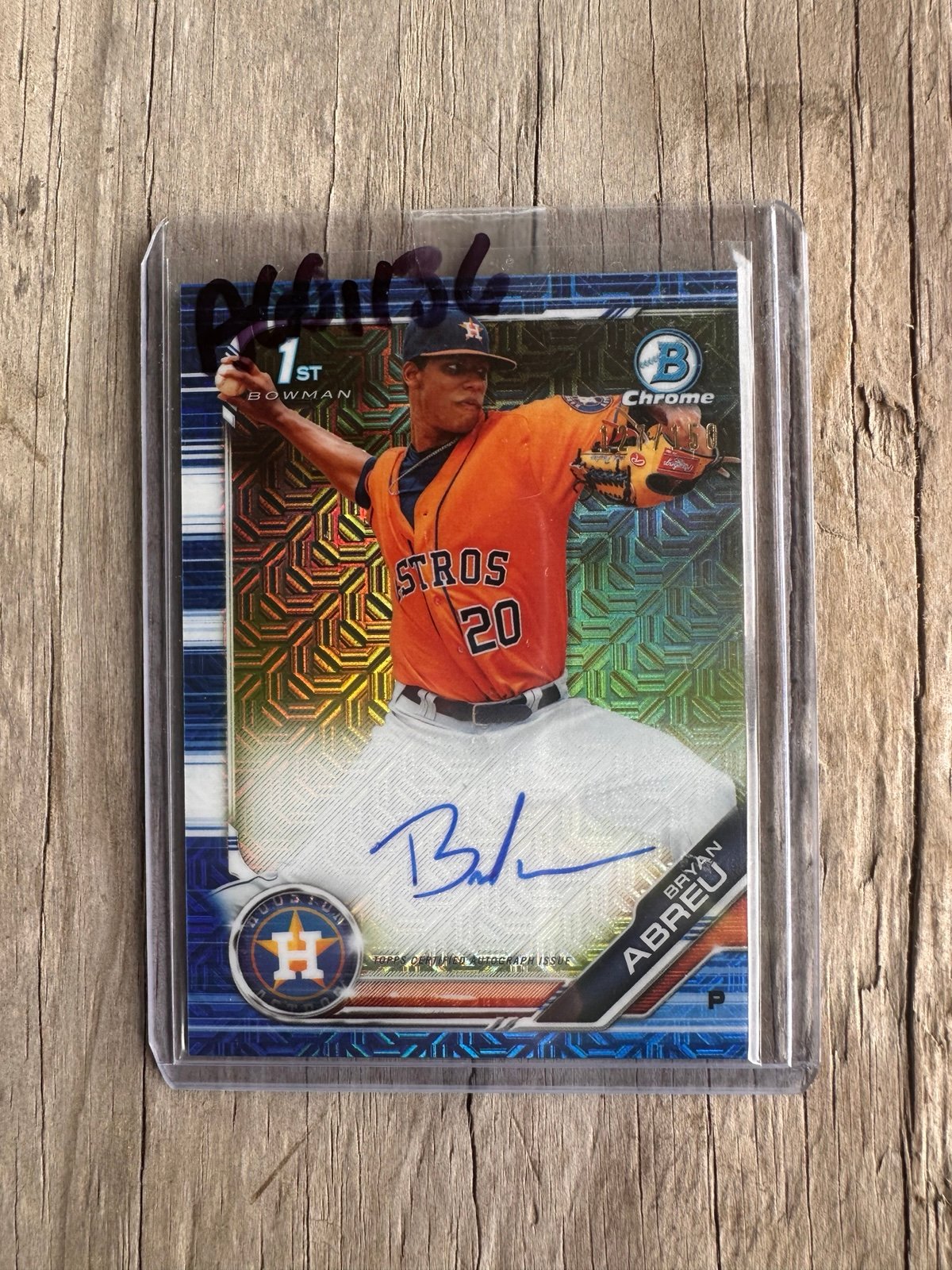 2019 Bowman Chrome Auto Blue Refractors #CPABA Bryan Abreu /150