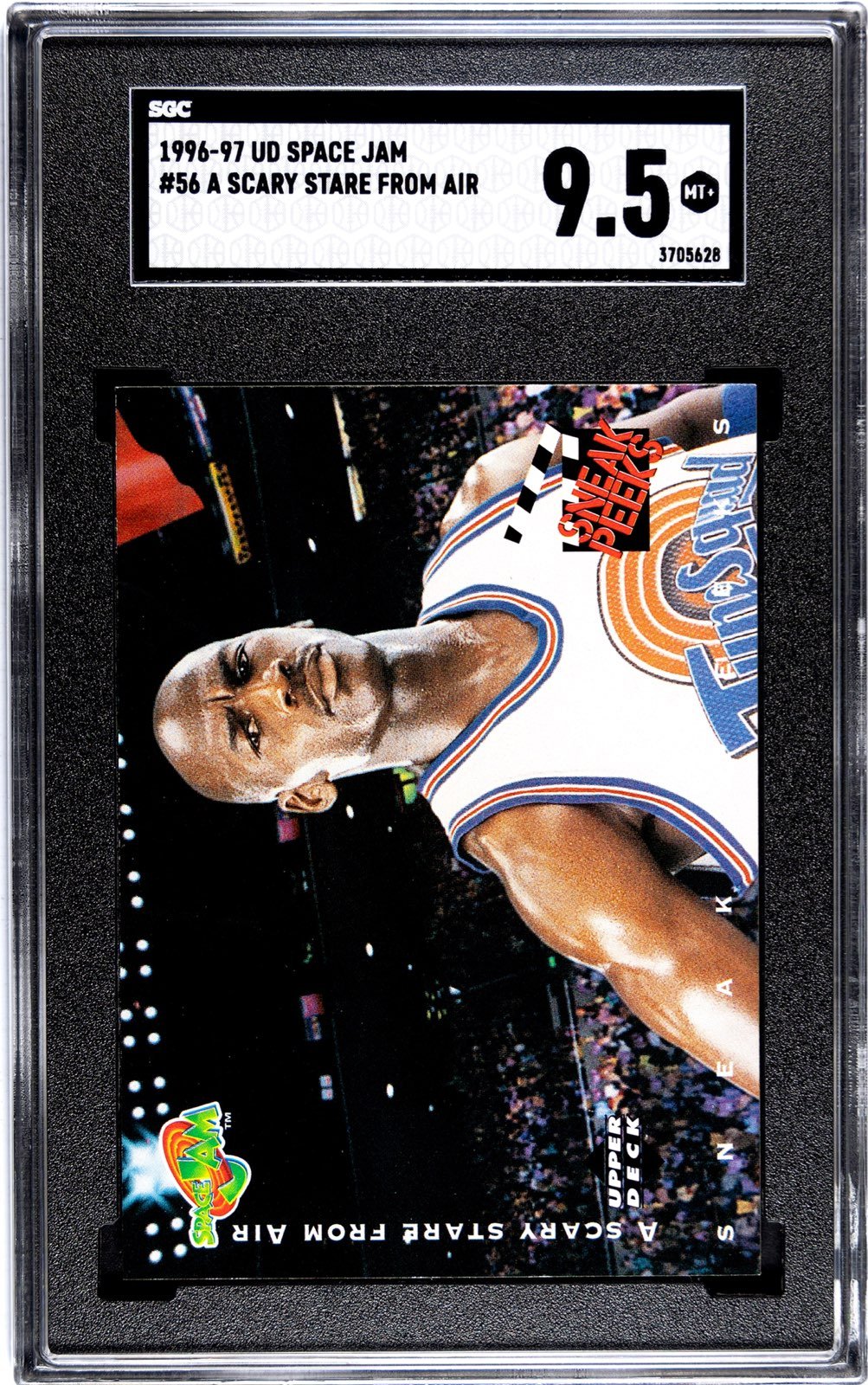 1996 Michael Jordan Upper Deck Space Jam #56 A Scary Stare From Air